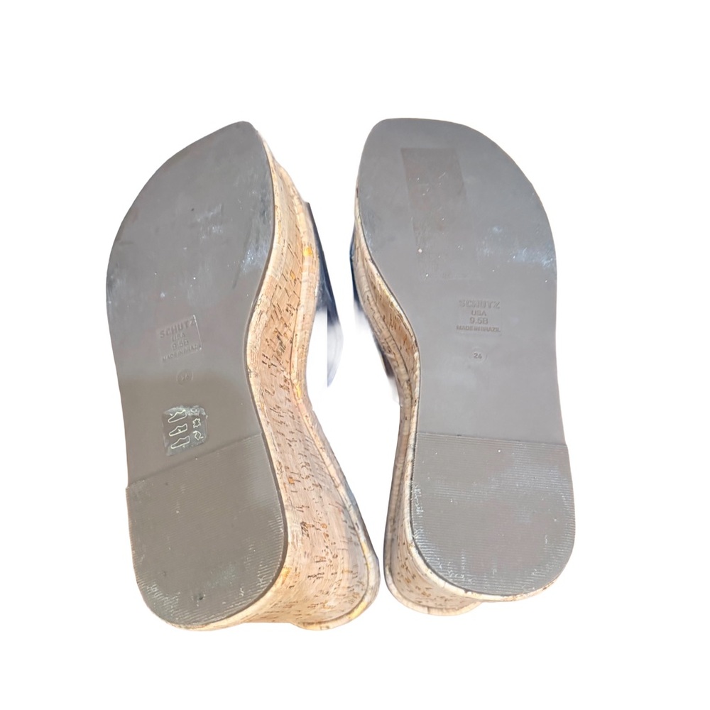 SCHUTZ Dalle Vinyl Wedge Sandals - Picture 4 of 4